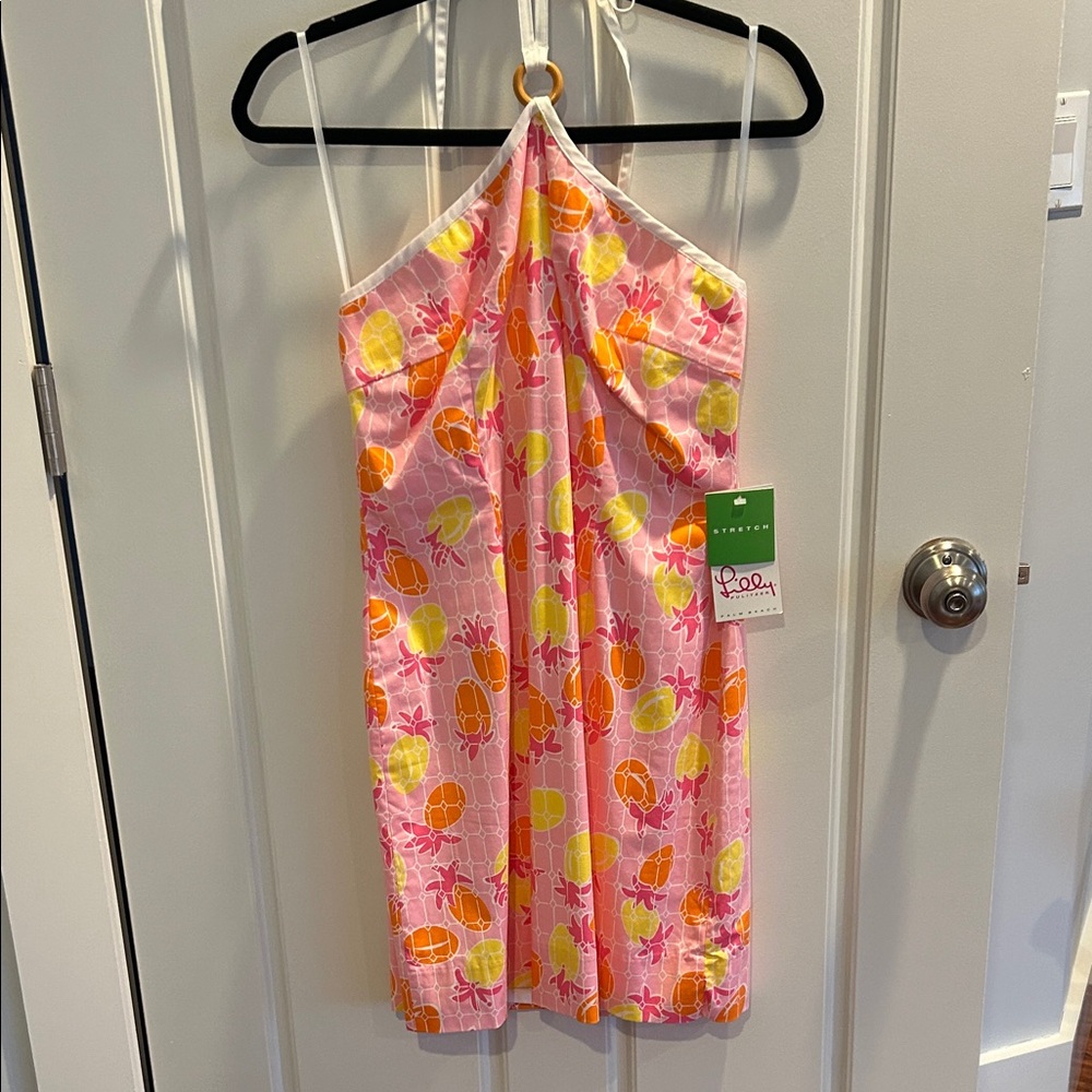 Lilly Pulitzer Pink Dress with Fruit Pattern